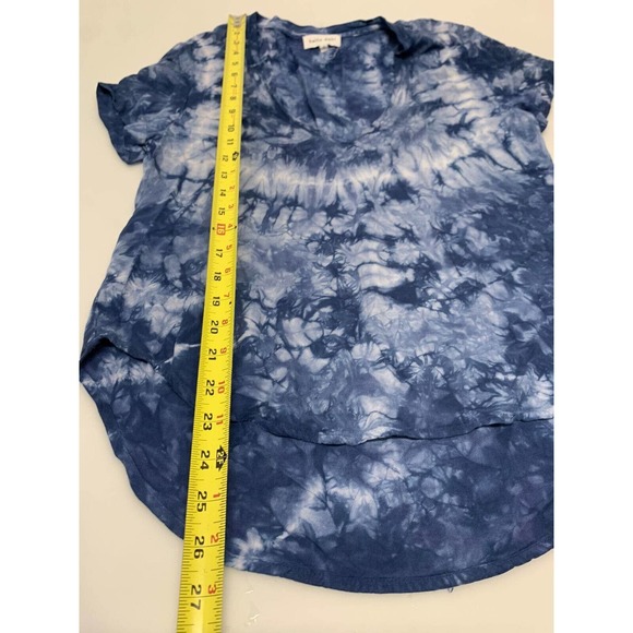 Bell Dahl Blouse Short Sleeve Blue S Women's  A18 - Picture 6 of 6